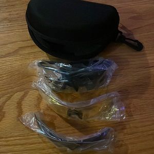 Shooting / Safety glasses with 3 lenses (Clear, Yellow and Dark tinted
